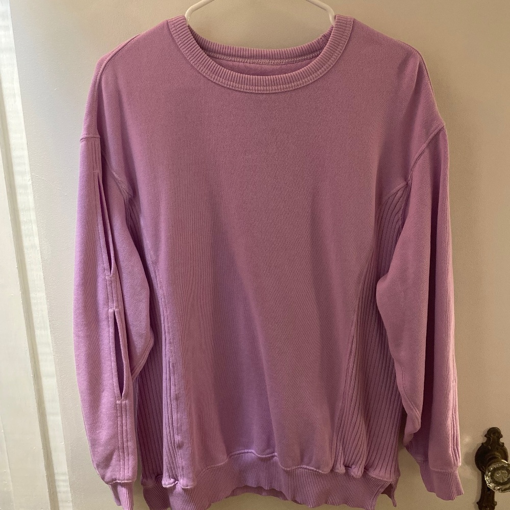 Aerie purple oversized sweatshirt